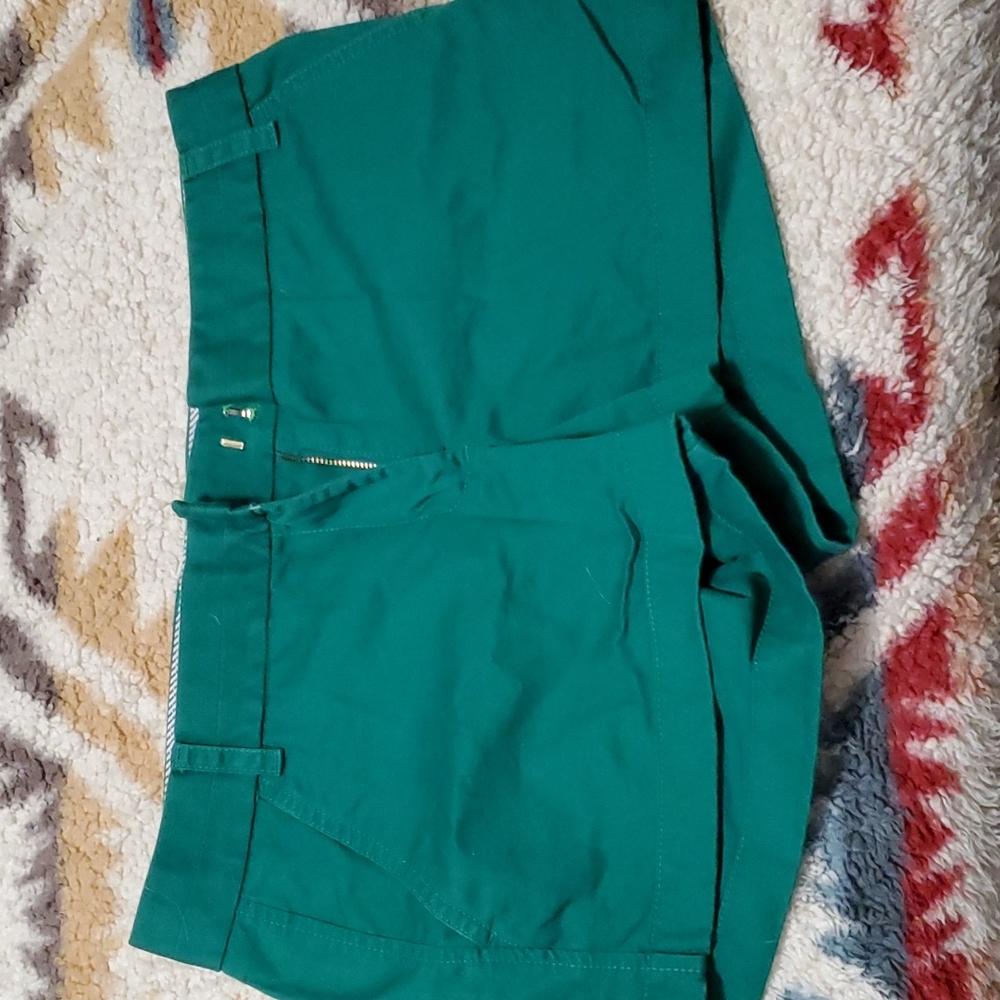 Green dress shorts